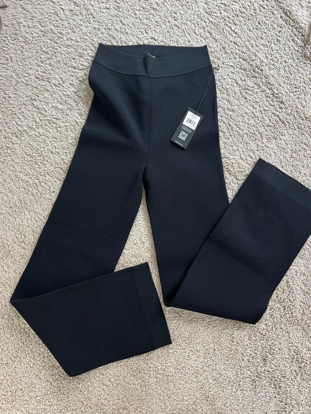 Cuts Seamless Athletic Yoga Pant women's Black Large Straight Leg High Rise